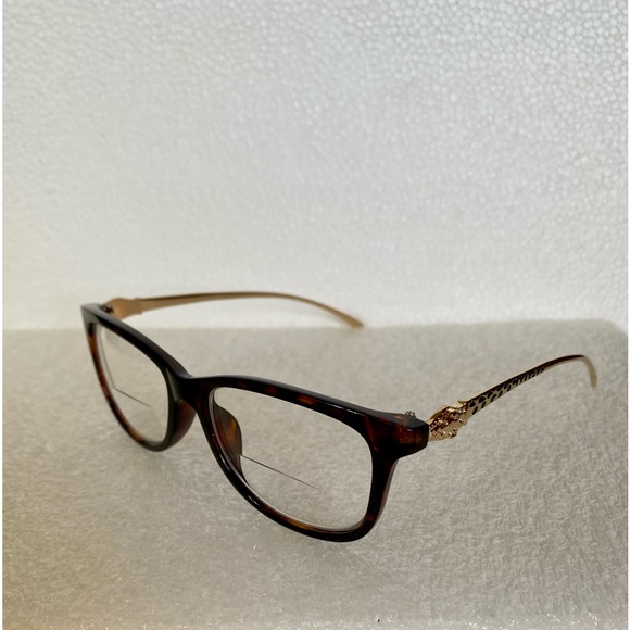 NWOT NEWBEE TORTOISE CAT EYE BIFOCAL READING GLASSES WITH DESIGN ARMS - Picture 5 of 9